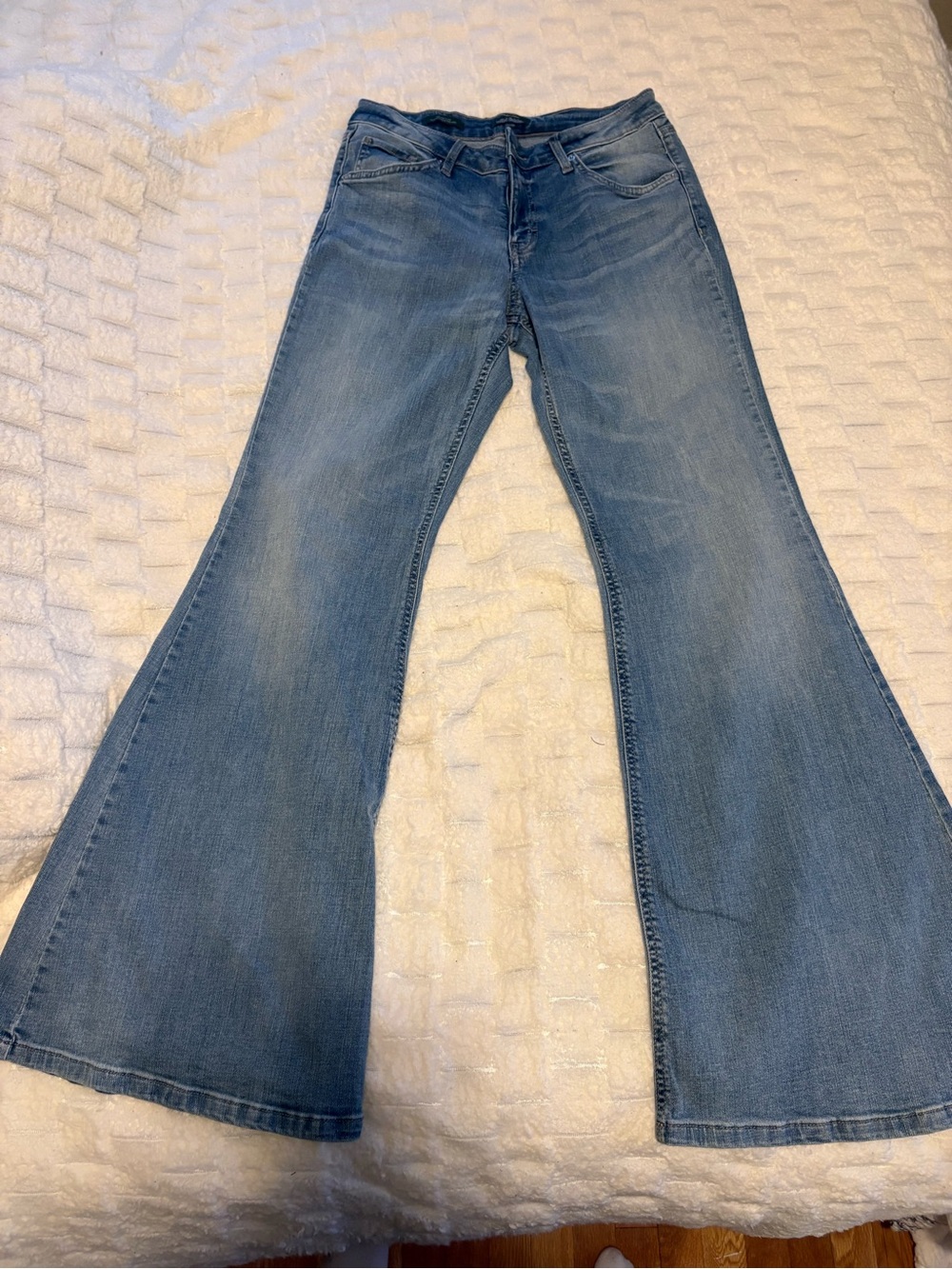 High-Rise Light Blue Flare Jeans